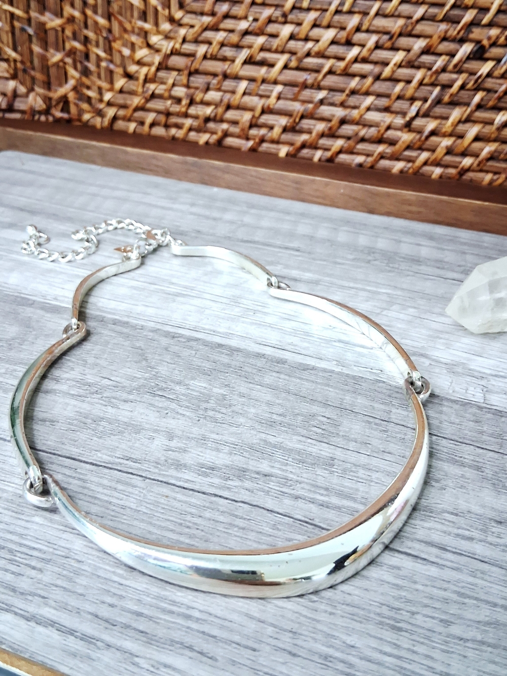 Silver Statement Collar Necklace - Women's Jewelry